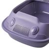 Cat Litter Box with Scoop and Raised Sides, Purple, 37 x 51 x 19.5 cm view 4