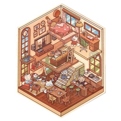 House Scene Stickers for Kids