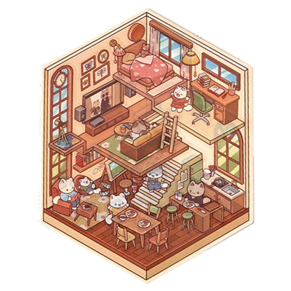 House Scene Stickers for Kids