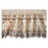 Delicate Double-Layer 3D-Embroidered Floral Lace Ruffle Bed Skirt with Strong Elastic Band, Lake Blue, Twin 100 × 200 × 38 cm view 3