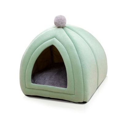 PETCUTE Cat Cave Bed for Large Cats, Foldable Indoor Cat House with Removable Mat