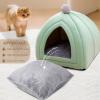 PETCUTE Cat Cave Bed for Large Cats, Foldable Indoor Cat House with Removable Mat view 3