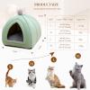 PETCUTE Cat Cave Bed for Large Cats, Foldable Indoor Cat House with Removable Mat view 4