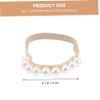 COLLBATH 2 Pairs Women's Elastic Pearl Ankle Straps for High Heels, Anti-Slip, Removable view 2