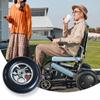 Wheelchair Front Wheels, 1 Pair, 8 x 2 in (200 x 50 mm), Solid Rubber Tires view 2