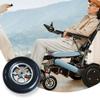 Wheelchair Front Wheels, 1 Pair, 8 x 2 in (200 x 50 mm), Solid Rubber Tires view 4