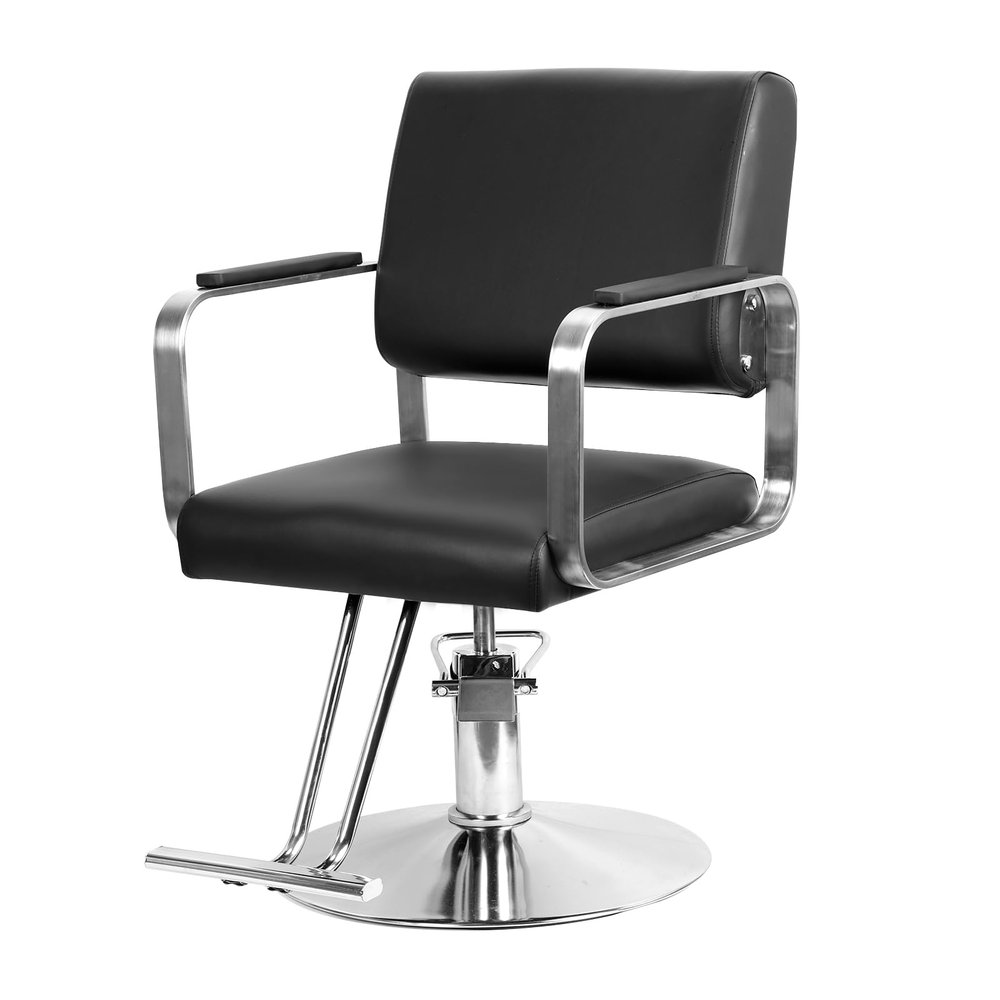 Calager Salon Barber Chair with Hydraulic Pump, 360° Footrest, Adjustable Height, 330 lb Capacity