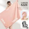 HSTWODE 2-Pack Microfiber Hair Towels, 100 x 60 cm, Gray view 2
