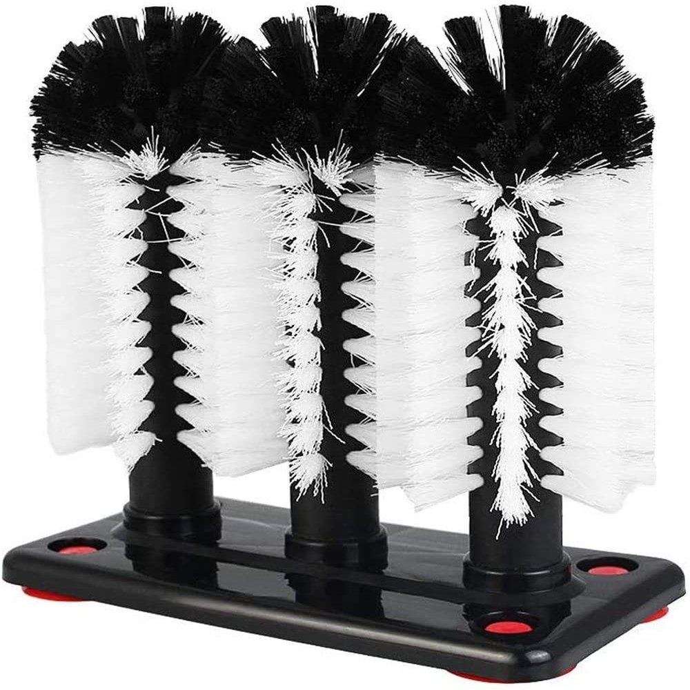 Glass Cleaner with 3 Brush Heads, Suction Cups, 19 cm