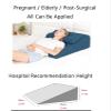 2-Piece Triangular Bed Wedge Pillow with Removable Washable Cover view 3