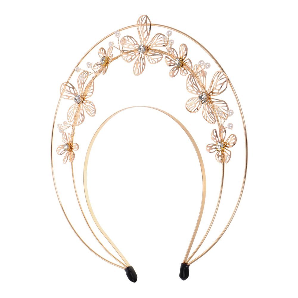 Gold Pearl Headband with Imitation Pearls