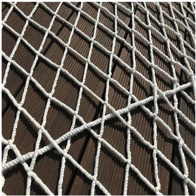 MKAK White Nylon Rope Safety Net for Balconies and Stairs, 3 x 6 m