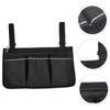 Black Wheelchair Armrest Side Bag with Reflective Strips view 2