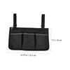Black Wheelchair Armrest Side Bag with Reflective Strips view 4