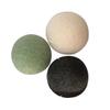 VINTORKY 3-Piece Konjac Facial Sponges with Bamboo Charcoal, Black, White, Green view 1