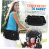 Stroller Organizer Bag with Compartments, Large Capacity, Black view 3