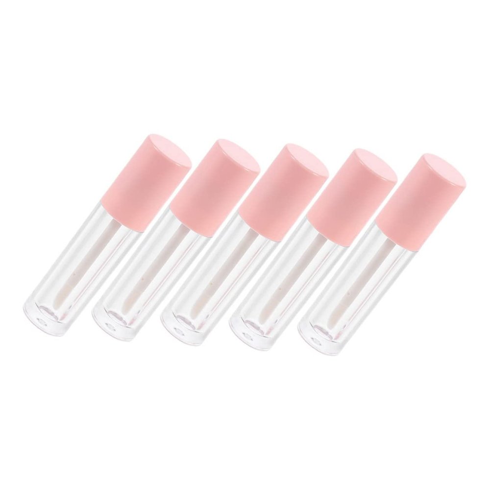 5-Piece Pink 4 mL ABS Lip Gloss Tube Set