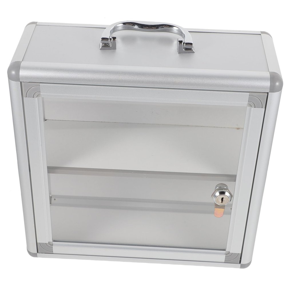 FOYTOKI Wall-Mounted Lockable Metal Case, Large Capacity, Waterproof Safety Lock, for Offices and Kindergartens