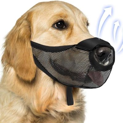 TOEECY Breathable Mesh Dog Muzzle, Adjustable Safety Mask, XL