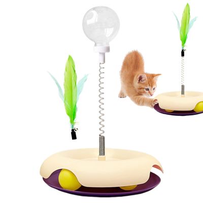 Gitekain Treat Toy for Indoor Cats, Smoothly Rotating, Detachable