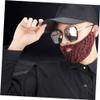 DEARMAMY 3-Piece Unisex Knitted Mustache Face Masks view 4