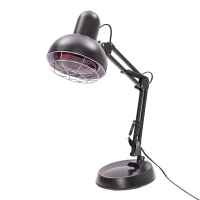 HarBin-Star Infrared Heat Lamp, 220 V 150 W, Red Light, Foldable, Height-Adjustable, Table-Mountable, Black