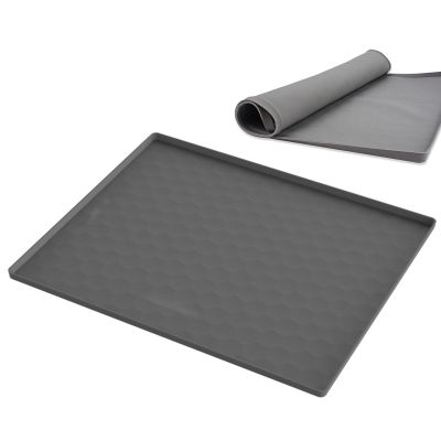Large Silicone Dog Food Mat with Raised Edge