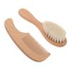 Hoement Wooden Baby Scalp Brush with Comb view 1