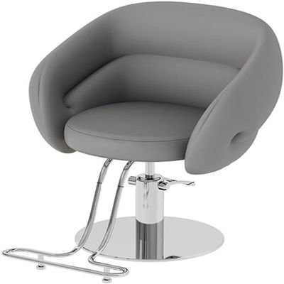 GJVBGA Professional Barber Chair with 360° Rotation, Hydraulic Pump, Height Adjustment, 150 kg Capacity, Size B, Silver