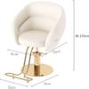GJVBGA Professional Barber Chair with 360° Swivel and Hydraulic Pump, Height-Adjustable, 150 kg Capacity, Size E, Gold view 3