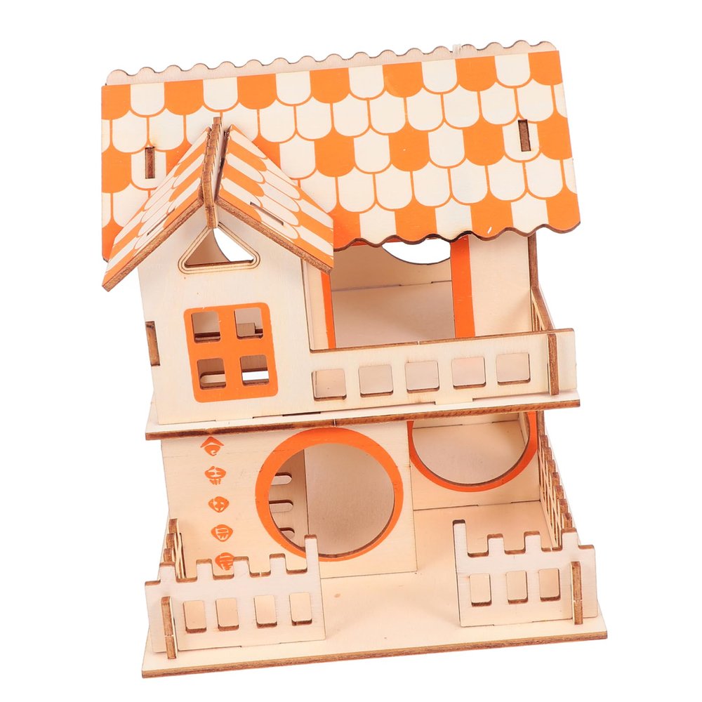 BELLIFFY Hamster Wooden House with 2 Levels