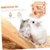 BELLIFFY Hamster Wooden House with 2 Levels view 4