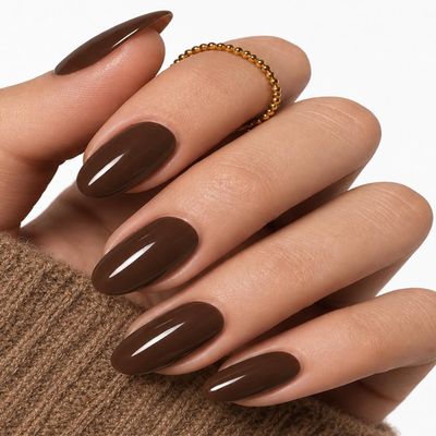Wahrshei UV Gel Strips, 20-Piece Dark Brown Self-Adhesive Nail Wraps