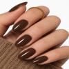 Wahrshei UV Gel Strips, 20-Piece Dark Brown Self-Adhesive Nail Wraps view 1