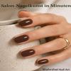 Wahrshei UV Gel Strips, 20-Piece Dark Brown Self-Adhesive Nail Wraps view 2