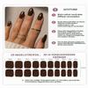 Wahrshei UV Gel Strips, 20-Piece Dark Brown Self-Adhesive Nail Wraps view 4