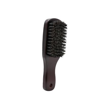 Portable Beard Brush with Natural Bristles and Wooden Handle for Men