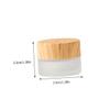 BELLIFFY White Glass Cosmetic Jars, 10-Pack, with Wood-Grain Lids view 2