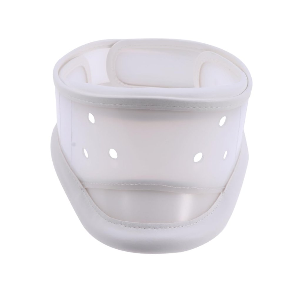 White Adjustable Plastic and Fabric Neck Support, Size L