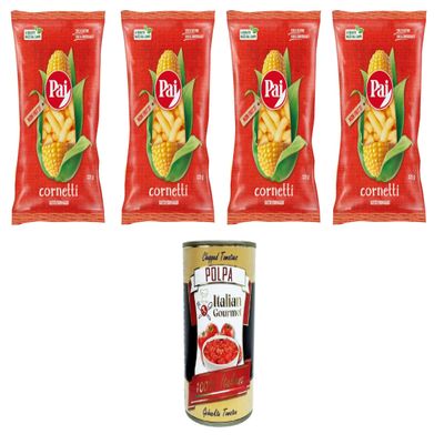 Italian Gourmet I Cornetti Cheese-Flavored Crispy Snack, 4 x 125 g