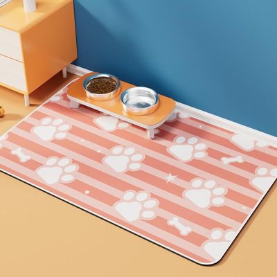 FANSU 2-Pack Reusable Puppy Pads for Dogs, Washable Incontinence Mats, 50 x 80 cm, Light Pink