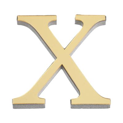 LKXHarleya 3D Alphabet Mirror Wall Decor Letter, Gold Acrylic, 30 cm, Self-Adhesive (X)