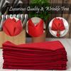 SMTCM Cotton-Linen Cloth Napkins, 4-Pack, 40 x 40 cm view 3