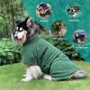 Hixingo 2024 Dog Bathrobe for Small, Medium, and Large Dogs, Extra-Absorbent Microfiber with Velcro and Adjustable Elastic Band (XL, Purple) view 4