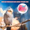 Thick Warm Winter Bird Nest, Hanging Flannel Cage Hideaway, Plush Parrot Bed Cave, Soft Cotton Nest for Parakeets and Cockatiels, Pink view 3