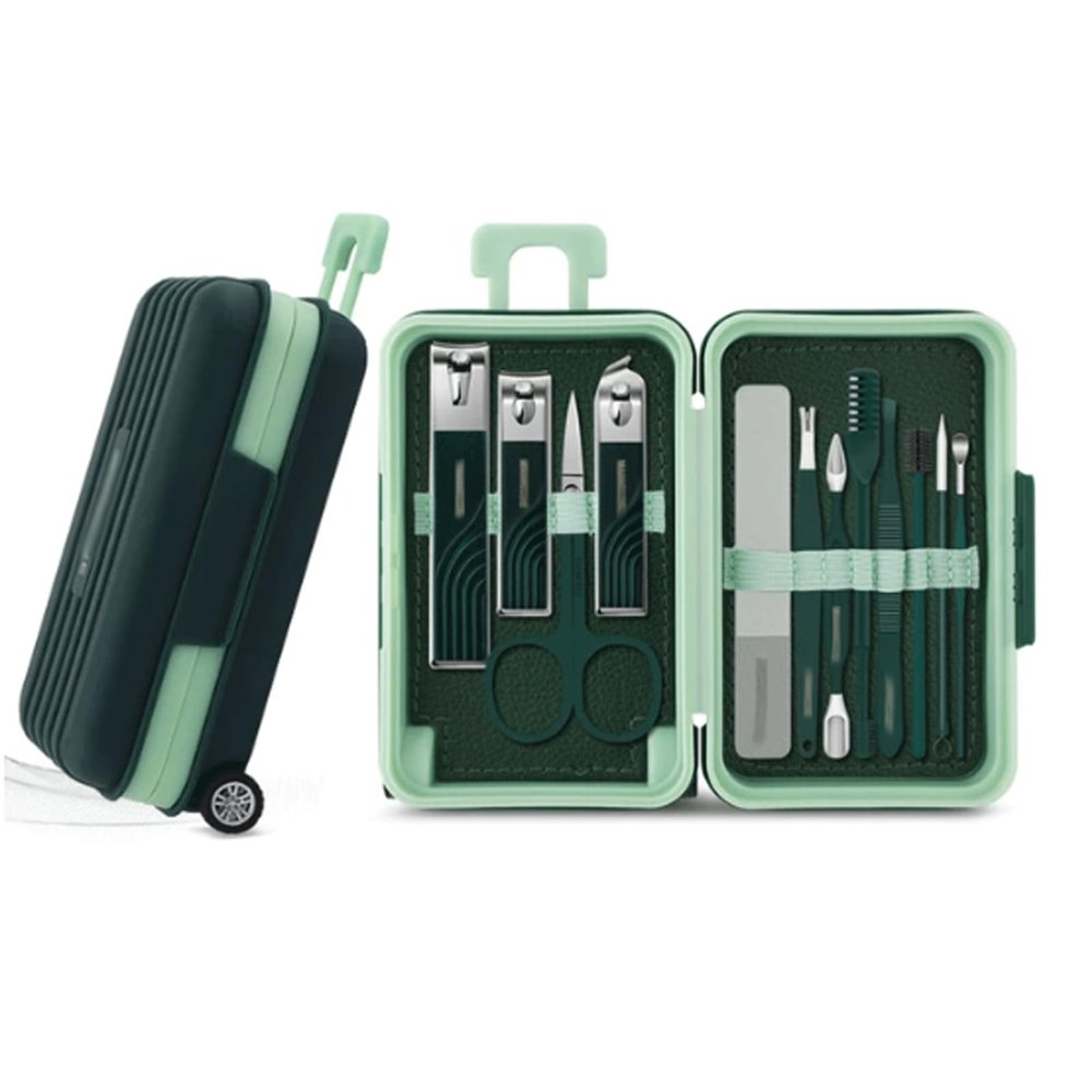 esmen 7-in-1 Stainless Steel Household Manicure Set with Nail Clippers, Nail File and Pedicure Tools