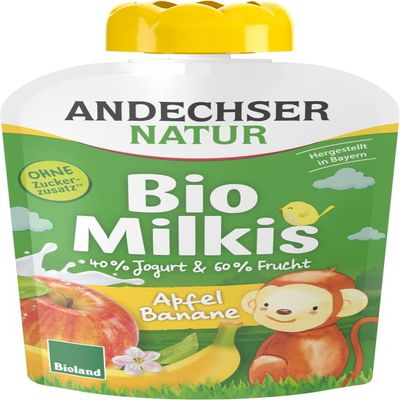 Organic Milkis Apple-Banana, 6 x 100 g