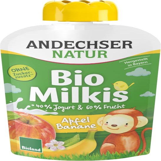 Organic Milkis Apple-Banana, 6 x 100 g
