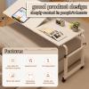 Adjustable Bed Table with Wheels and Tilting Tabletop view 3