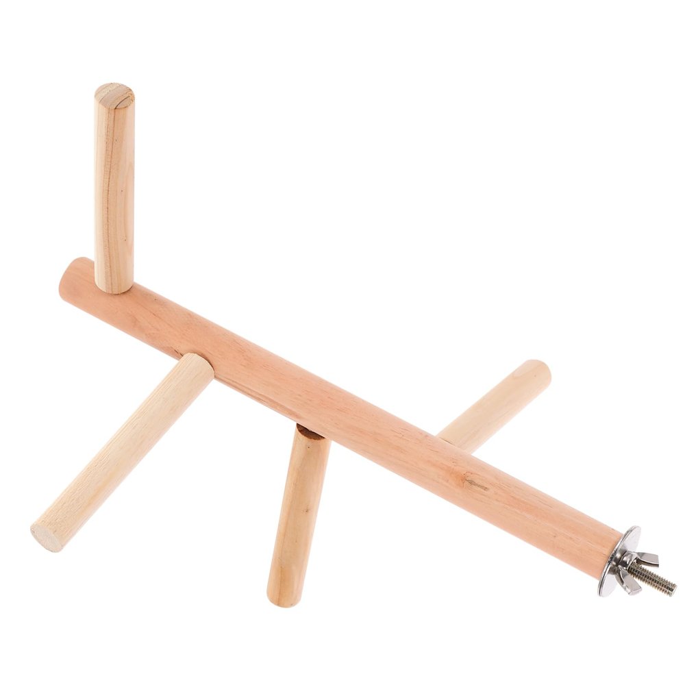 Natural Wood Bird Perch Platform Toy for Parrot Cages